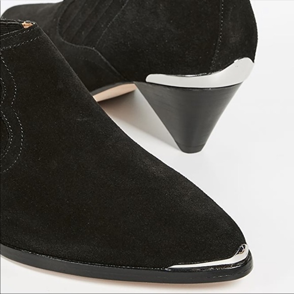 Joie Baler Suede Western Bootie in Black NWOT - Picture 2 of 4